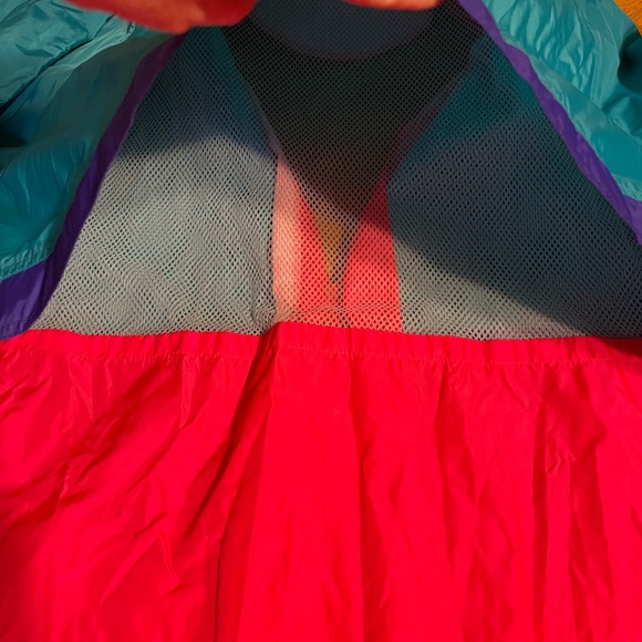 Vintage Woolrich full zip windbreaker Size large packable hood 80s retro - Picture 10 of 10